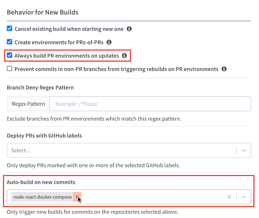 Configure Shipyard application to disable base auto-builds but not PR auto-builds