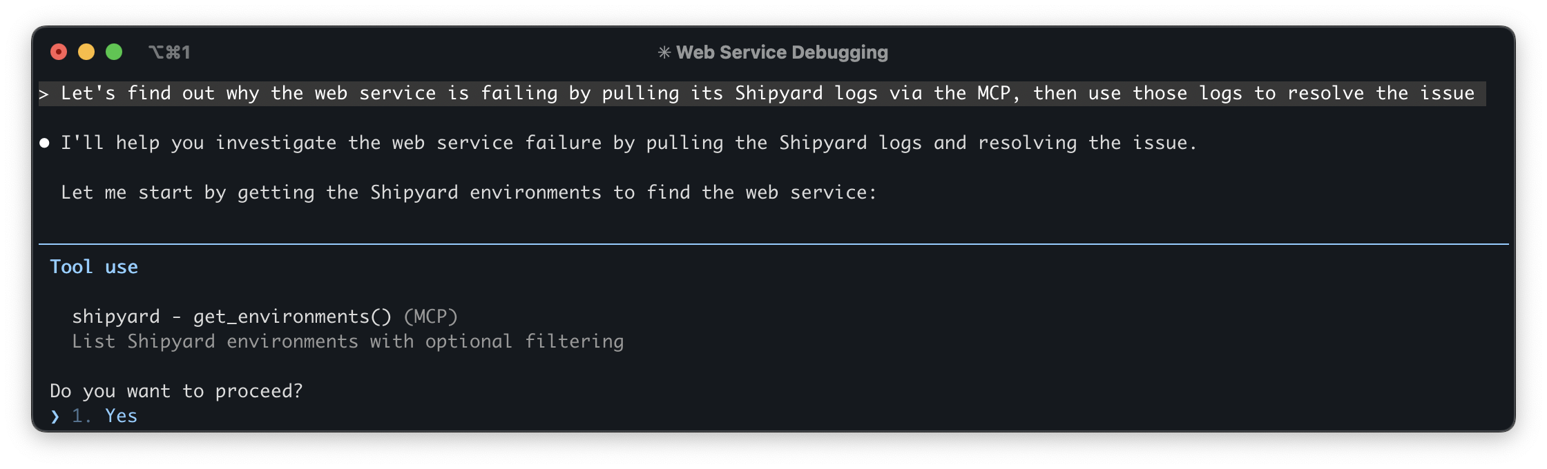 Resolving issues with Shipyard MCP and Claude Code
